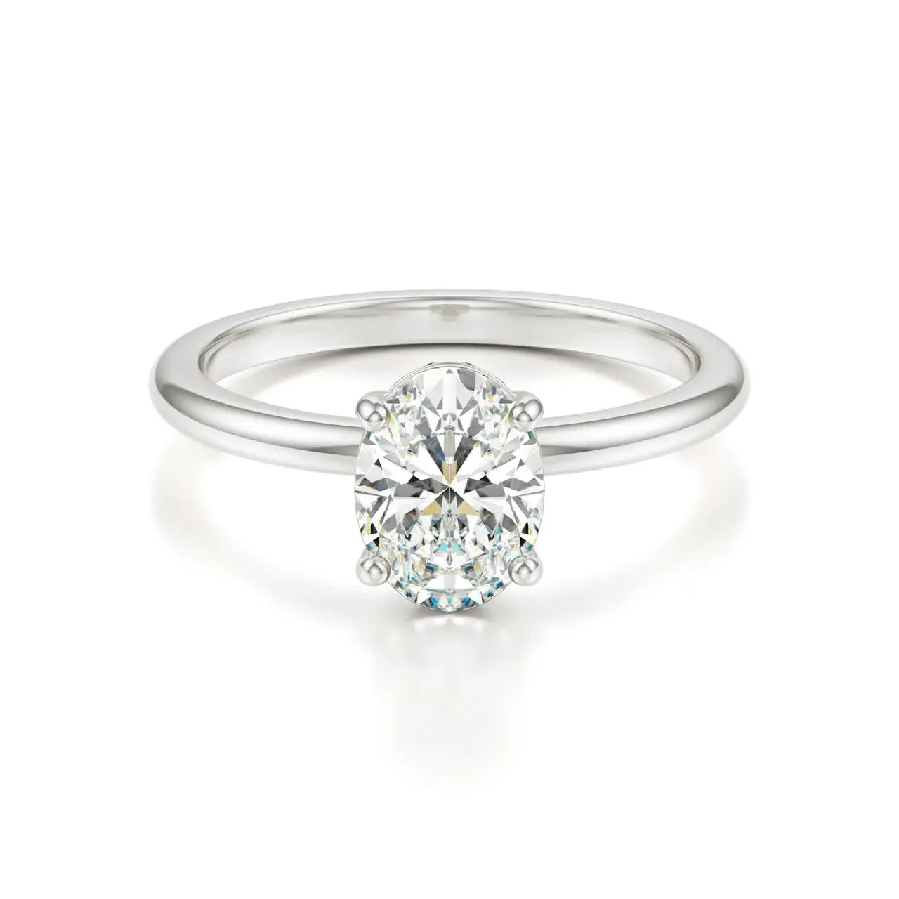 The Secret Halo 2ct Certified Oval Cut Diamond Ring, Lab Grown Diamond Engagement Ring, 14KT, 18KT, Plat, Handmade