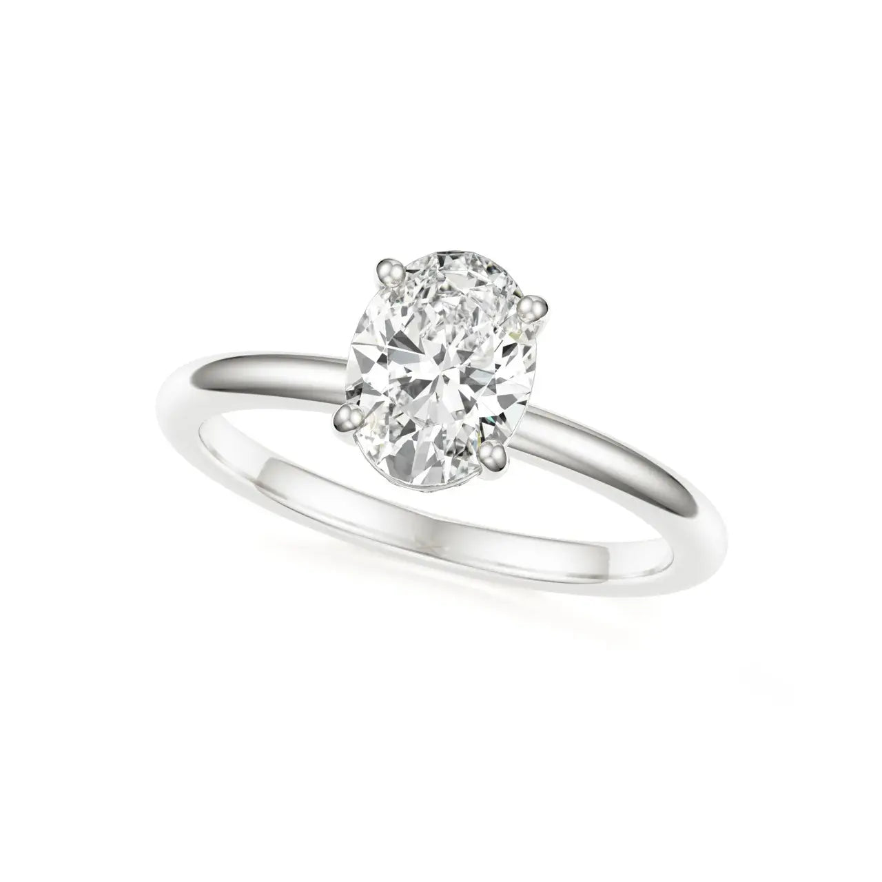 The Secret Halo 2ct Certified Oval Cut Diamond Ring, Lab Grown Diamond Engagement Ring, 14KT, 18KT, Plat, Handmade